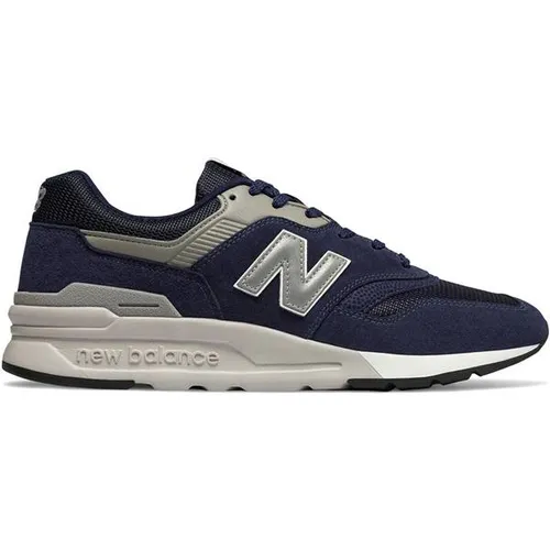 New Balance Leder-Sneakers "997" - Dunkelblau, Größe 45 - Stylische Sneaker aus Veloursleder mit rutschhemmender Laufsohle und herausnehmbarer Decksohle für optimalen Komfort und Stabilität.