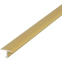 Dalsys T-Profil Übergangsschiene 100cm x 13mm Aluminium Gold