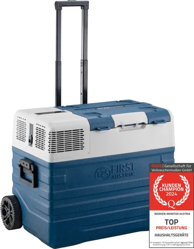TZS FIRST AUSTRIA Elektrische Kühlbox 43 L - Kühlboxen mit Kompressor, -20°C bis +20°C, Trolleyfunktion und App-Bedienung für optimale Kühlung unterwegs.