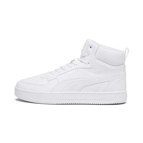 PUMA Unisex Caven 2.0 Mid Sneaker, Weiß Silber, 47 EU - Herren-Sneaker mit PUMA Formstrip und Branding-Details, ideal für einen bequemen und stylischen Look im Alltag.