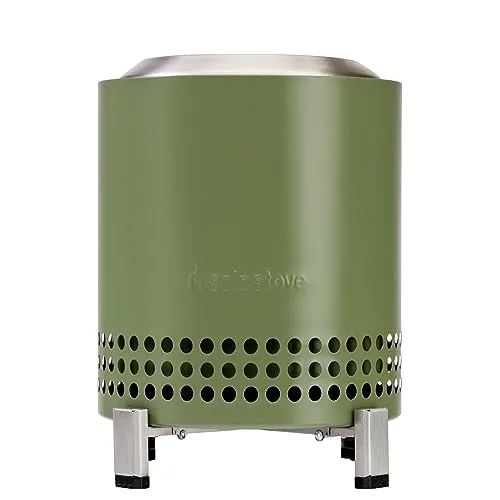 Solo Stove Mesa XL Tischfeuer Outdoor | Raucharmer Mini Tischkamin, Deko für Garten, Terrasse und Balkon, Für Pellets/Holz, Edelstahl, Inkl. Standfuß, Aufbewahrungsbeutel, 21,8 x 17,8cm, 1 kg, Grün