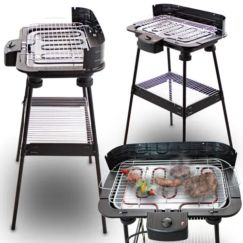Elektrischer Standgrill Balkongrill Gartengrill Elektrogrill 2200 Watt BITUXX