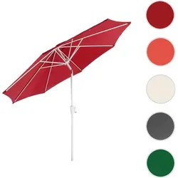Sonnenschirm N19 - 3m neigbar, rot - Sonnenschirm für Garten und Terrasse, neigbar für optimalen UV-Schutz 50 und Luftzirkulation dank Lüftungsschlitz. Robustes Aluminiumgestell für Stabilität, ideal für entspannte Sommertage.