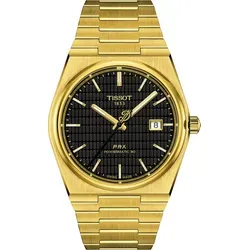 Tissot T-Classic PRX Powermatic 80 Damian Lillard Special Edition" T137.407.33.051.00" - Wabenstruktur,schwarz,Gelbgold - 40mm