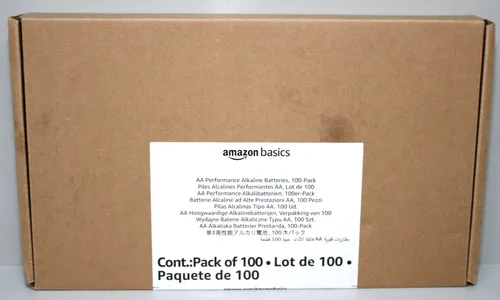 Amazon Basics AA-Alkali-Hochleistungsbatterien, 1,5 V, 100 Stück, 2034-06 Neu
