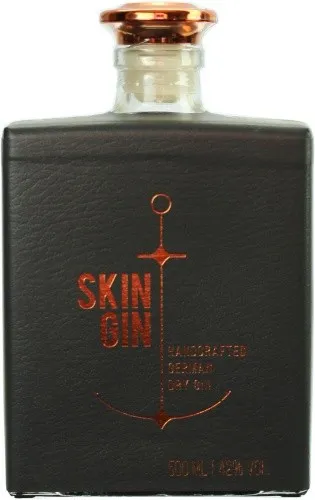 Skin Gin Handcrafted German Dry Gin Edition Anthrazit 42% Vol. 0,5l - Hochwertiger Gin aus Deutschland mit 42% Vol., edler Anthrazit-Flasche und raffinierten Aromen – perfekt für anspruchsvolle Gin-Liebhaber.