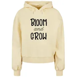 Merchcode Kapuzenpullover Merchcode Damen Ladies Spring - Bloom and grow Oversized Hoody (1-tlg) gelb XL