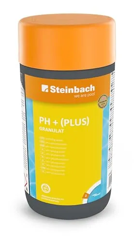 Steinbach | Poolpflege pH+ Granulat | 1 kg | ideal zur pH-Wert Einstellung | einfache Anwendung | effiziente Poolpflege