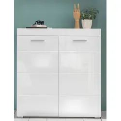Schuhschrank INOSIGN "Avena", weiß (weiß, weiß hochglanz), B:91cm H:97cm T:38cm, FSC-zertifizierter Holzwerkstoff, Schränke