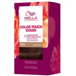 Wella Professionals Color Touch FRESH-UP-KIT Pure Naturals 5/0 hellbraun 130ml - Erleben Sie mit dem Wella Professionals Color Touch Fresh-Up-Kit eine brillante Farbauffrischung für Ihr Haar. Die demi-permanente Tönung bietet bis zu 50 % Grauabdeckung und langanhaltenden Glanz – ideal für den Einsatz zu Hause.