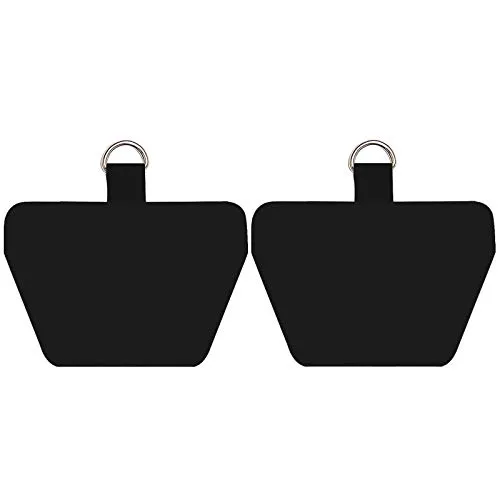 COCASES 2 Stück Handy Lanyard Pads, 2er Ersatz Selbstklebende Einlagen kompatibel mit meisten Smartphones(Schwarz)