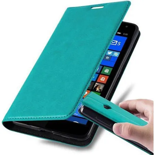 Cadorabo Handyhülle für Nokia Lumia 535 Hülle Nokia Lumia 535, Hülle Schutzhülle mit Standfunktion, Magnetverschluss und Kartenfach