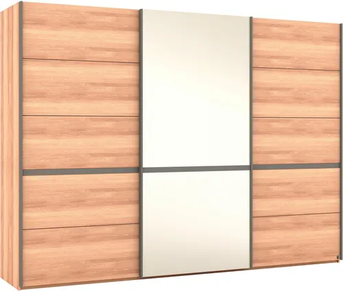 Musterring Schwebetürenschrank Sorrent, Kleiderschrank, Schrank, Schiebetüren (Teilmassiv Eiche, MADE IN GERMANY) Türen in Eiche massiv mit Kassetten-Optik, verschiedene Maße verfügbar