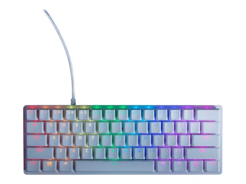 Razer Huntsman Mini (Purple Switch) - Kompakte 60% Gaming Tastatur - Tastaturen mit optischen Switches für blitzschnelles Gaming: Ideal für unterwegs dank kompaktem Design und abnehmbarem USB-C Kabel. Doubleshot PBT-Tastenkappen für höchste Haltbarkeit.