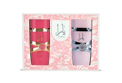 Lattafa Yara & Yara Candy Set Eau de Parfum 2x100ml - Damendüfte - Exquisites Geschenkset mit zwei unwiderstehlichen Düften, ideal für jede Gelegenheit. Yara begeistert mit floralen Noten, während Yara Candy eine süße, fruchtige Explosion bietet.