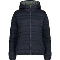 CMP Woman Jacket FIX Hood antracite (U423) 42 - Funktionsjacke für Damen mit fester Kapuze, wasserabweisend und umweltfreundlich aus DuPont Sorona Aura Flock, ideal für Herbst und Winter in Stadt und Natur.