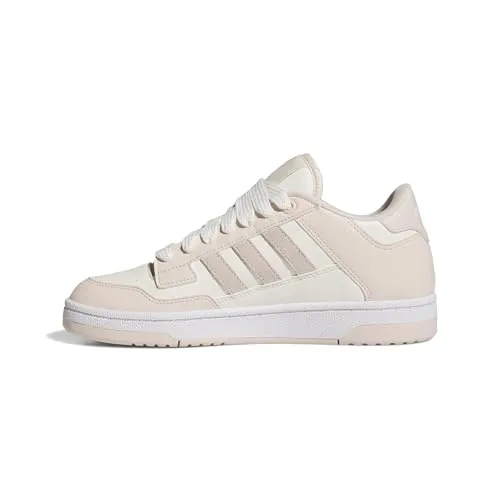 adidas Damen Rapid Court Low Schuhe, Wonder Quartz/Cloud White/FTWR White, Größe 44 EU - Sportliche Damen-Schuhe mit regulärer Passform, Synthetikleder und Wildleder-Overlays. Ideal für den täglichen Einsatz und optimalen Komfort.