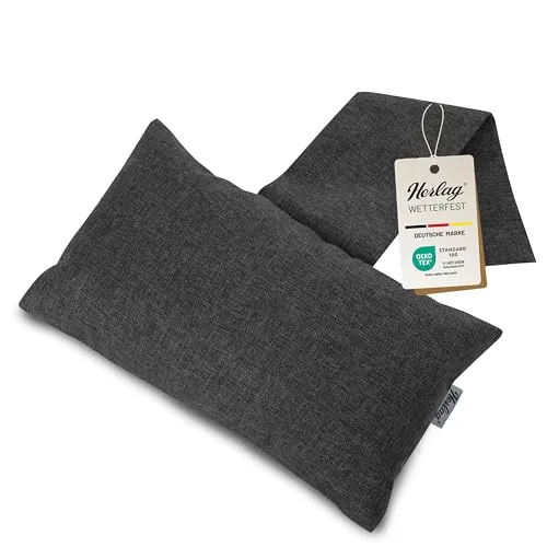 Herlag Kopfstütze Sunny Eckig oder Rund schwarz 25 cm x 7.5 cm - Hochwertige Kopfstütze von Herlag, ideal für komfortables Sitzen. Mit fleckabweisendem Bezug und geprüfter Qualität. Maße: 25 cm x 7,5 cm, wetterbeständig und schmutzabweisend.