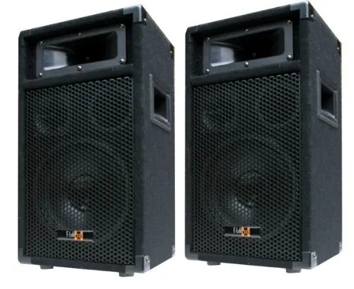 E-Lektron 2X 400W DJ Party Lautsprecher Boxen Paar - 8" Bass PW20, 3-Wege Bassreflex System für druckvollen Sound und hohe Belastbarkeit