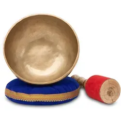 XDrum Omshanti Klangschale 22 cm Komplett Set - Esoterik - Handgehämmerte Klangschale aus 7 Metallen, ideal für Meditation und Therapie, inklusive Kissen und Schlägel für sofortigen Einsatz.
