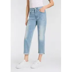 Herrlicher Tapered-fit-Jeans Gila HI Tap Denim mit seitlichem Keileinsatz blau 28