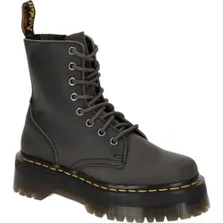 Dr. Martens Damenstiefel Jadon Charcoal Grey - Wanderschuhe in Braun, aus hochwertigem Waxy Pull Up Leder, ideal für Stil und Komfort bei jedem Schritt.