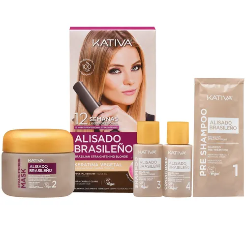 Kativa Alisado Brasileno Blonde Kit Glättungsset für blondes Haar
