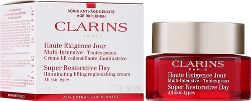 Clarins Super Day Cream 50ml – Tagespflege für alle Hauttypen - Hochwertige Tagescreme mit 50 ml Inhalt, ideal zur Unterstützung der täglichen Hautpflege und für ein frisches Hautgefühl.