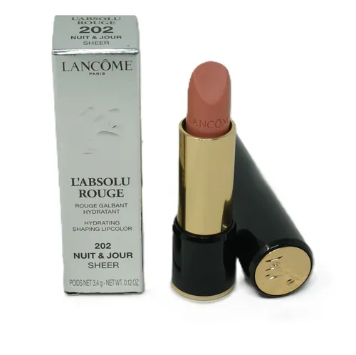 Lancôme L'Absolu Rouge Lippenstift Sheer 202 Nuit & Jour 3,4g - Eleganter Lippenstift in transparenter Farbnuance für einen natürlichen Glanz. Ideal für jeden Anlass und sorgt für ein geschmeidiges Lippengefühl.