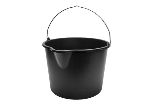 Garronda Baueimer robuster Mörteleimer mit Metallhenkel Putzeimer, Maurerkübel GD-0168, (Set, 5-tlg., 5), Mischen von Beton, Mörtel, Gips, Kleber, Sand, Erde, Wasser, Schutt