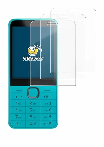 BROTECT 3 Stück Schutzglas für Nokia 235 4G (2024) Schutzfolie Panzer Folie Glas Displayschutz Made in Germany [Kratzfest 9H, Anti-Fingerprint]