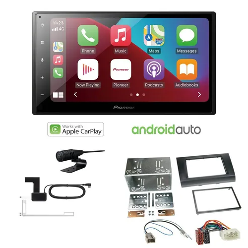 Pioneer SPH-DA160DAB Autoradio mit Apple CarPlay und Android Auto - 2-DIN Car-Multimedia-System mit 6,8" Touchdisplay, DAB+ und Bluetooth für kabelloses Streaming. Ideal für Suzuki Swift IV ab 2010 - genießen Sie digitale Inhalte sicher und bequem!