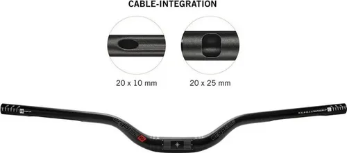Ergotec MTB Lenker Riser Bar 50 i 35mm 780mm - Robuster MTB Lenker mit interner Kabelführung, ideal für eine saubere Optik und besseren Komfort beim Fahren.