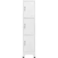 vidaXL Schließfachschrank mit 3 Fächern 38x45x180 cm - Werkstatteinrichtung mit 3 abschließbaren Fächern, ideal für sichere Aufbewahrung in Büro, Schule oder Sportstätten. Hochwertiger Stahl sorgt für Langlebigkeit und einfache Montage.