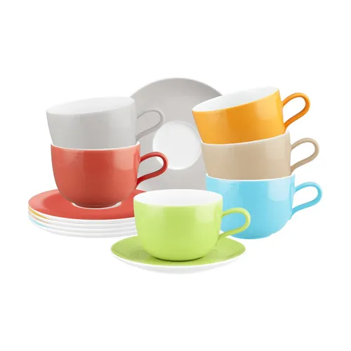 Seltmann Weiden Liberty Pure Colors Milchkaffeetasse 6er Set - Elegantes 6er Set Milchkaffeetassen aus hochwertigem Porzellan, spülmaschinen- und mikrowellenfest. Ideal für stilvollen Kaffeegenuss zu Hause oder bei besonderen Anlässen.