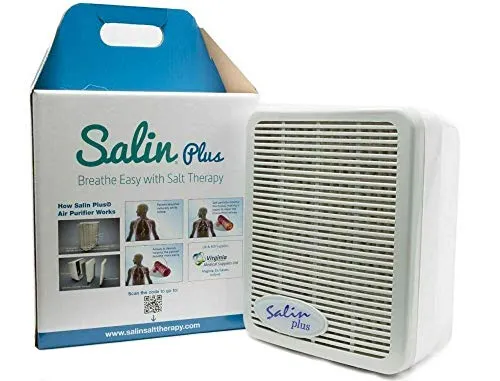 Salin Plus - Natursalz Luftfiltersystem - Luftreiniger mit Salzlufttherapie, reduziert Pollen und Staub für eine gesunde Atemluft in Ihrem Zuhause.