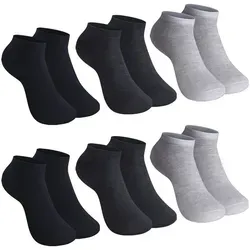 Libella Sneakersocken 2301 (12-Paar, 10/12er Pack) 10/12 Paar Sneaker Socken uni Farbe grau|schwarz 39-42