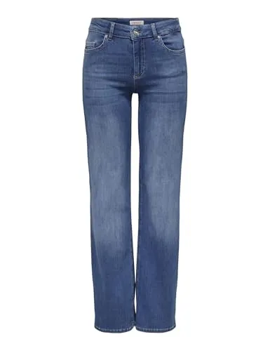 ONLY OnlBlush Straight-Fit Damen Jeans - Stylische Straight-Jeans mit geradem Bein, perfekt für jeden Anlass und aus hochwertigem, elastischem Material für optimalen Tragekomfort.