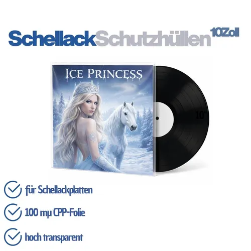 St. glasklare Schellack Cover Schutzhüllen für Vinyl Schallplatten 10 Zoll 50