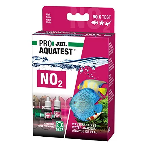 JBL Wassertest-Set ProAquaTest NO2 - Schnelle Nitritbestimmung für Süß- und Meerwasser-Aquarien, inkl. 50 Tests und umfangreichem Zubehör