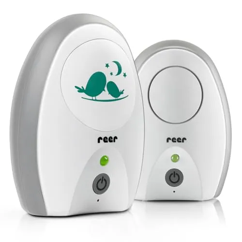 reer Neo Digital Babyfone - Weiß (50040) - Babyphone mit Temperaturanzeige und Gegensprechfunktion, ideal für sichere Überwachung Ihres Babys im Schlaf.