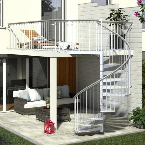 DOLLE Außenspindeltreppe Gardenspin - Robuste Außenspindeltreppe für sicheren Zugang zu höheren Ebenen, ideal für Gärten und Terrassen.