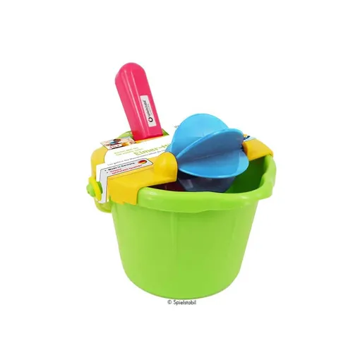spielstabil Eimer-Mühle-Set fashion 3-teilig - buntes Spielset für kleine Mühlenfans, mit drehendem Mühlenrad und praktischer Litereinteilung im Eimer