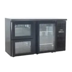 SARO Barkühler BC 2100 G S2 mit Glastür und Schubladen - Praktischer Barkühler mit 350 Litern Volumen, einbrennlackiertem Stahl und digitaler Temperaturkontrolle. Ideal für Gastronomie und Events, bietet er optimalen Zugang und Anpassungsmöglichkeiten.