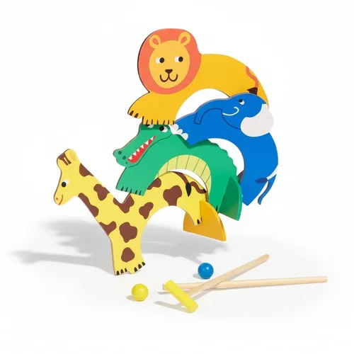 Buntes Krocketspiel für 2 Spieler – Garten Krocket 310 g - Erleben Sie Spaß im Freien mit diesem Krocketspiel für 2 Spieler. Hergestellt aus hochwertigem Holz, ideal für Gartenpartys und Familienaktivitäten.