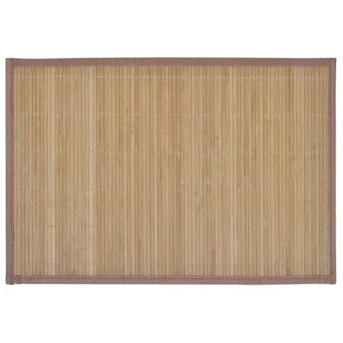 vidaXL 6 Platzdeckchen aus Bambus – Tischmatte 30 x 45 cm Braun - Handgefertigte Bambus-Tischsets in modernem Design für stilvolle Tischdekoration. Langlebig, leicht zu reinigen und mit rutschfester Rückseite – ideal für jeden Anlass.