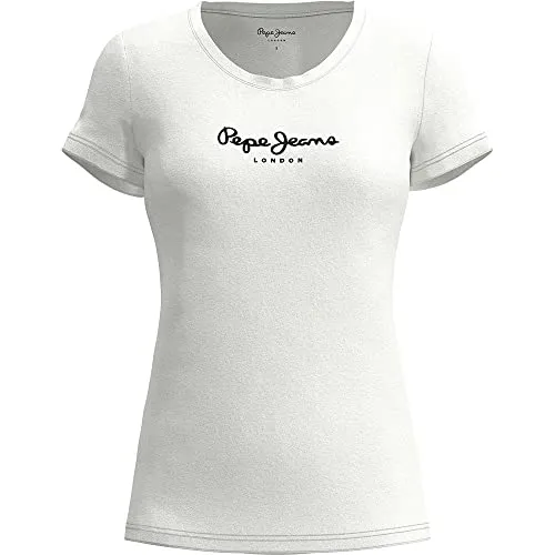 Pepe Jeans Damen NEW VIRGINIA SS N T-Shirt - T-Shirts für Damen, schmale Passform aus 70% nachhaltiger Baumwolle, perfekt für umweltbewusste Modebewusste.