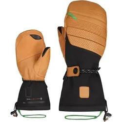 Lenz Heat Glove 9.0 Mittens - Beheizbare Fäustlinge für Herren, schwarz-braun, Größe S - Beheizbare Fäustlinge für Männer mit optimaler Wärmeisolierung aus 100% Wolle. Ideal für kalte Tage, mit recyceltem Innenmaterial für ein nachhaltiges Tragegefühl.
