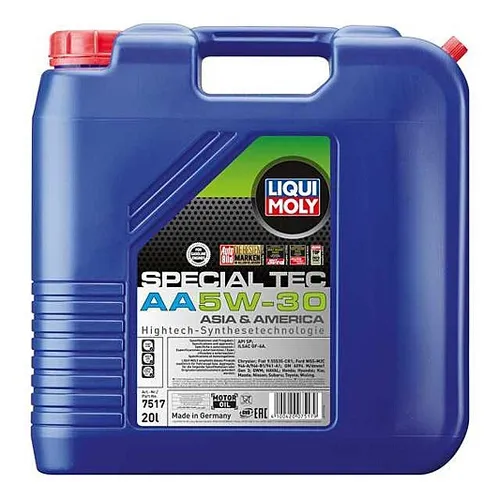 Liqui Moly Motoröl Special Tec AA 5W-30 7517 - Hochwertiges Motoröl für optimale Leistung, senkt den Verschleiß und sorgt für eine lange Lebensdauer des Motors. Ideal für moderne Fahrzeuge.