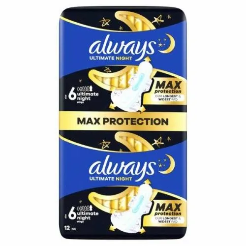 always Binde Ultimate Night - Max Protection mit Flügeln BigPack 12 Damenbinden